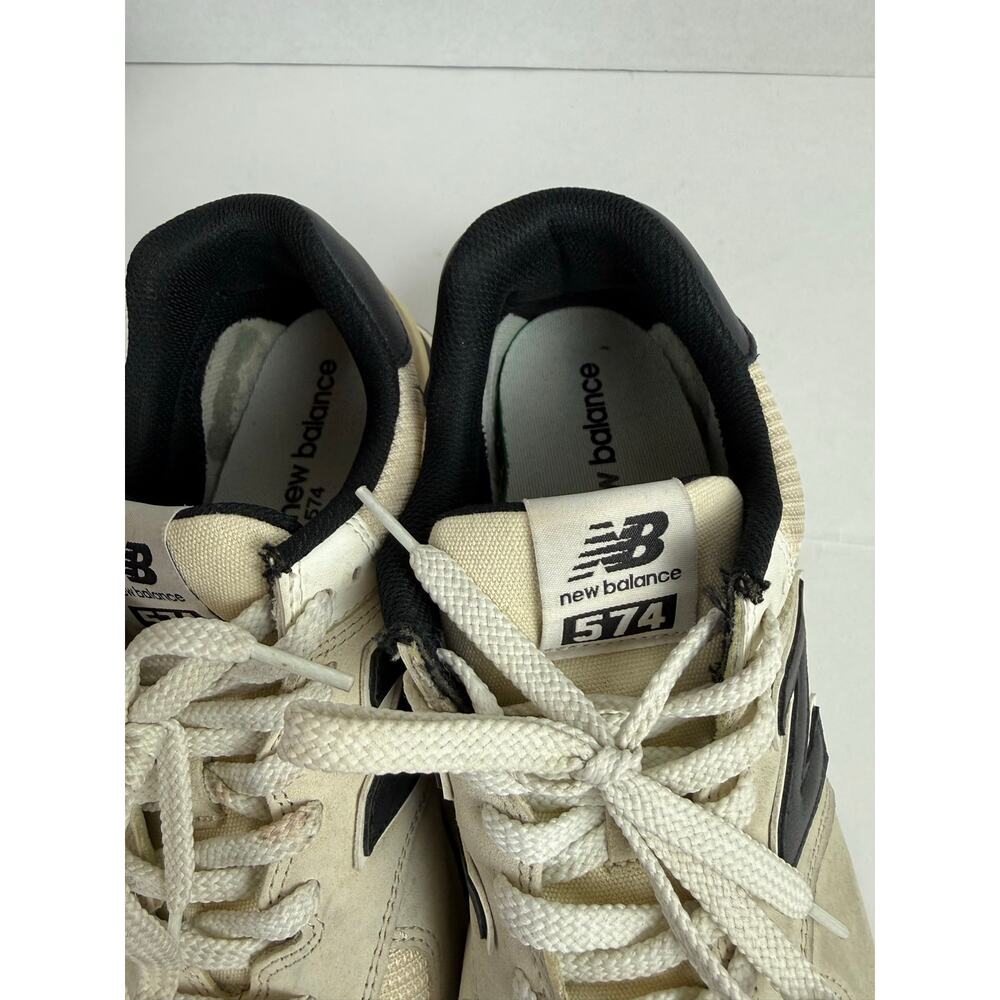 New Balance 574 Men's Sneakers - Beige/Black Size 12 - Picture 12 of 12
